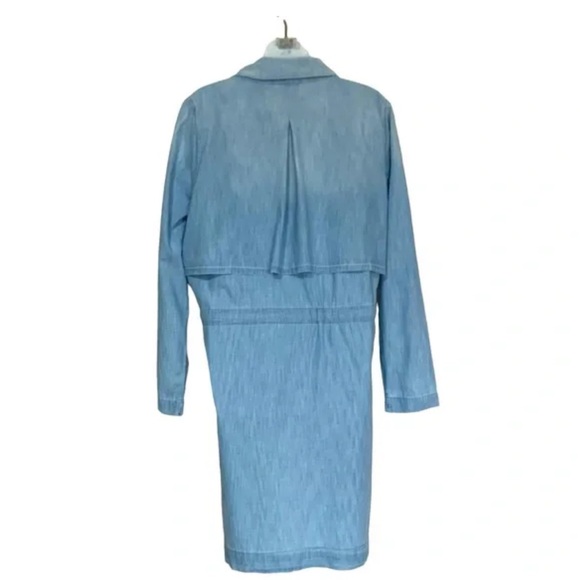 INC International Concepts Women's Blue Draped Chambray Jacket Large - Picture 7 of 16
